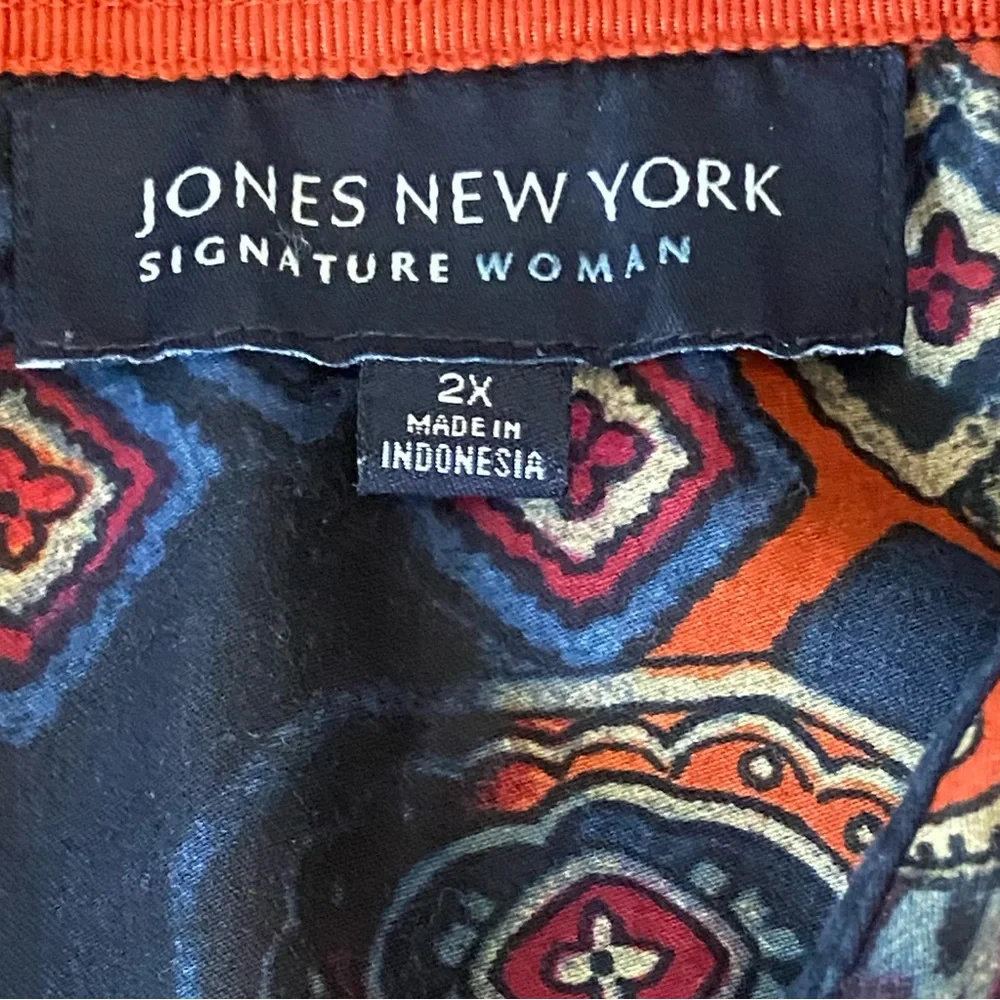 Jones New York Signature Woman Set of TWO Long Sleeved Button Up Blouses, Sz 2X - Picture 7 of 10